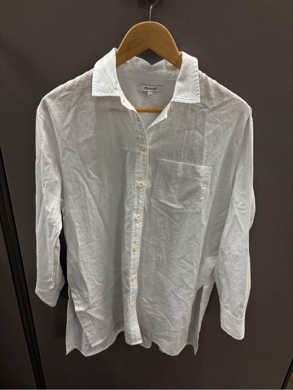 Madewell White Casual Button-Down Shirt